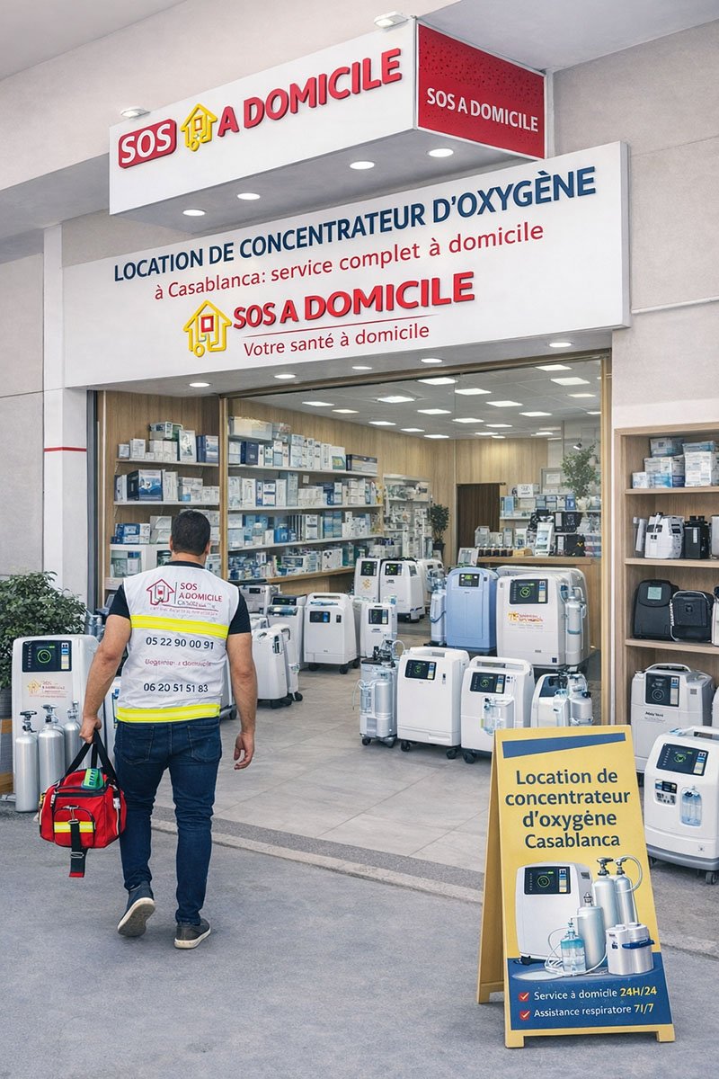 Location de concentrateur d’oxygène à Casablanca : service complet à domicile